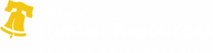 City of Philadelphia's liberty bell logo, alongside the words 'Office of Human Resources.'