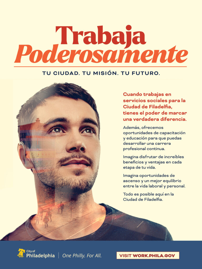 City of Philadelphia Poster (Spanish): Social Services